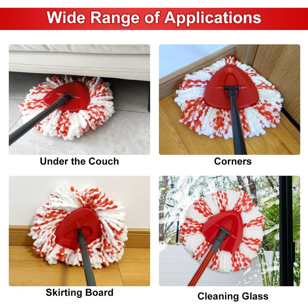 3 Pack Upgraded Deep Clean Refill Compatible with O Ceda EasyWring Spin Mop & Bu