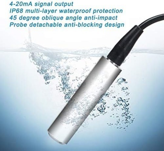 DC 24V 4-20mA Throw-in Type Liquid Water Level Sensor Transmitter For Detecti...