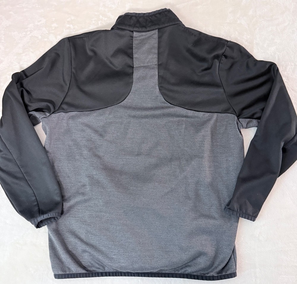 Callaway Mens Medium 1/4 Zip Pullover Golf Jacket Black Gray Athletic