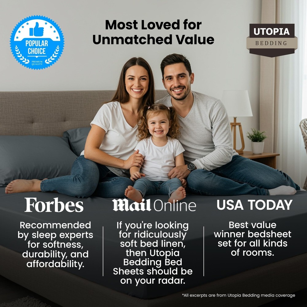 Utopia Bedding Twin XL Fitted Sheets - Bulk Pack of 2 Bottom Sheets - Soft Br...