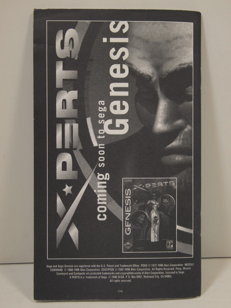 Arcade Classics (SEGA Genesis) Authentic MANUAL ONLY