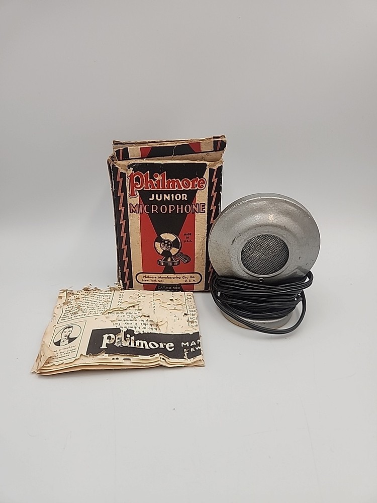 Vintage Philmore Junior Microphone with Original Box