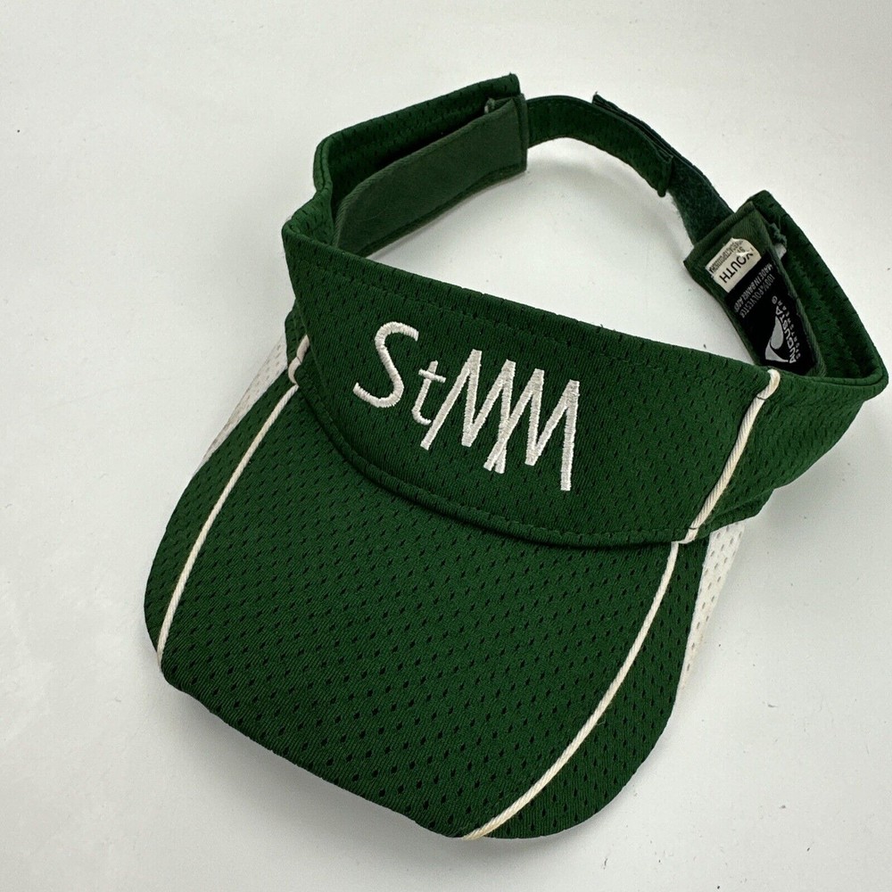 St MM Green Youth Visor Cap Hat Adjustable