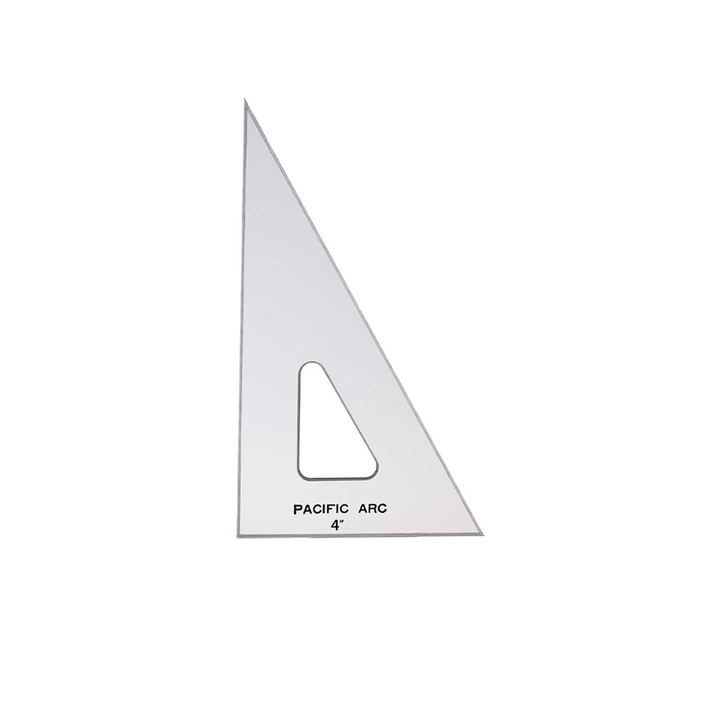 Pacific Arc Drafting Triangle, 4-inch, 30/60/90 Degrees, w/Inking Edge, Topaz
