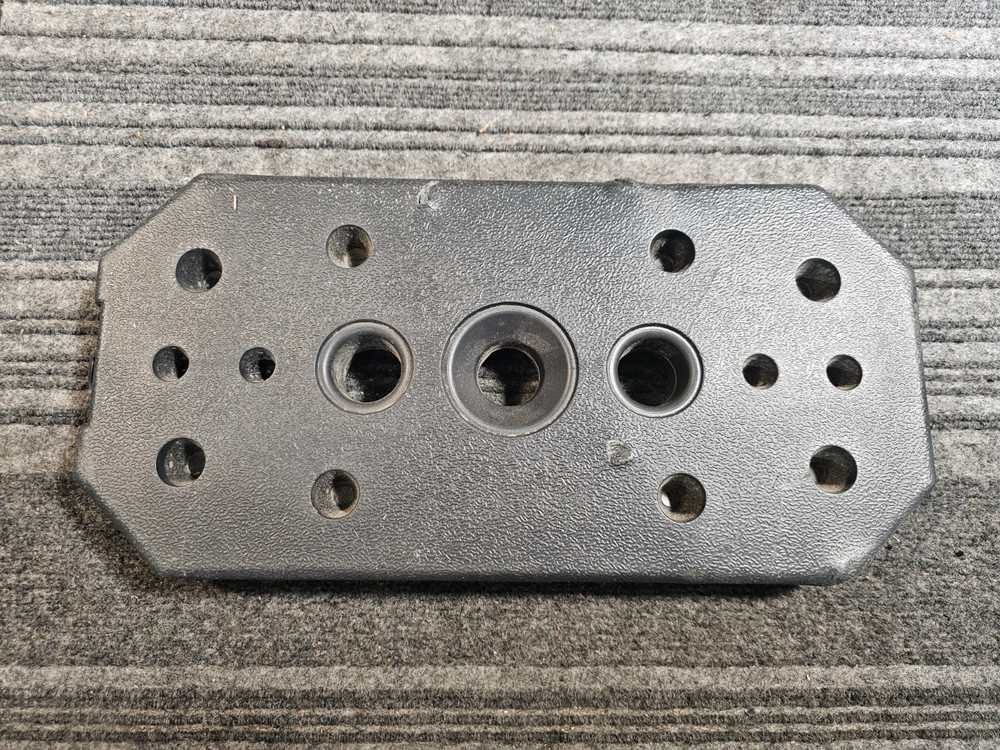 Vinyl Rectangle Weight Plate 10 LBS 14.5" L x 7" Stackable, Black