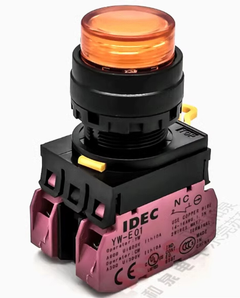 1pcs IDEC push button switch with light YW1L-M2E02Q4A