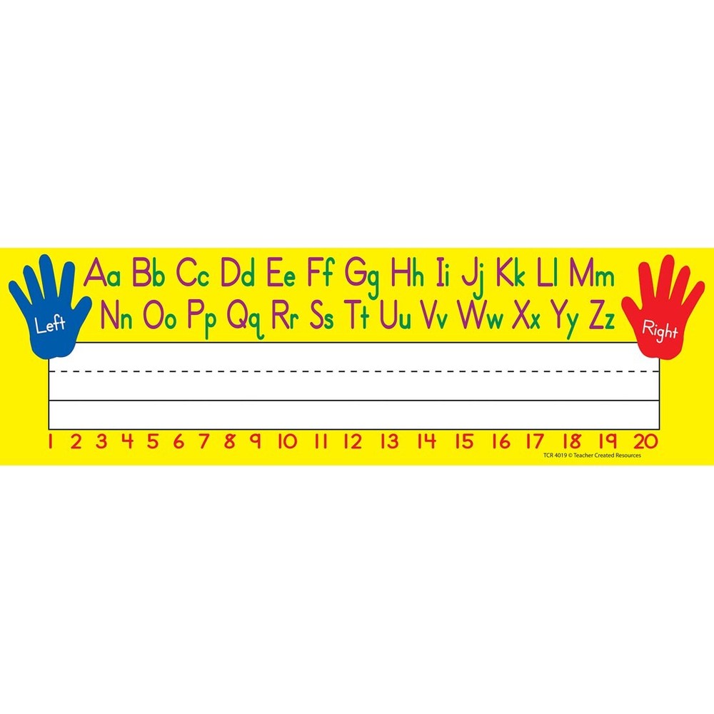 Left/Right Alphabet Name Plates by Teacher Created Resources