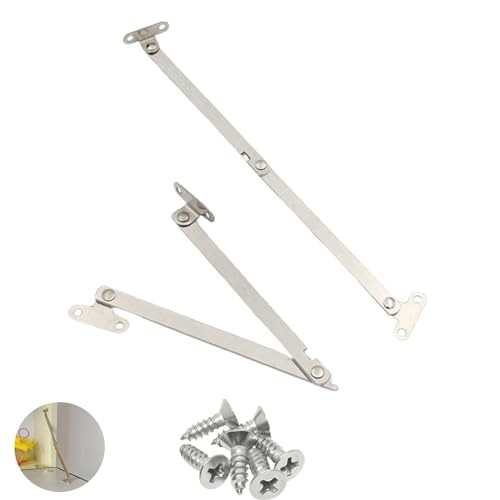 2 Pack Folding Lid Support Hinge Drop Lids Stay Replacement Bracket Rod