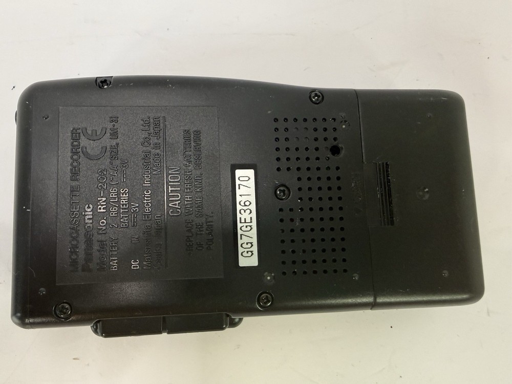 Panasonic Microcassette Recorder Fast Playback 2-Speed RN-202