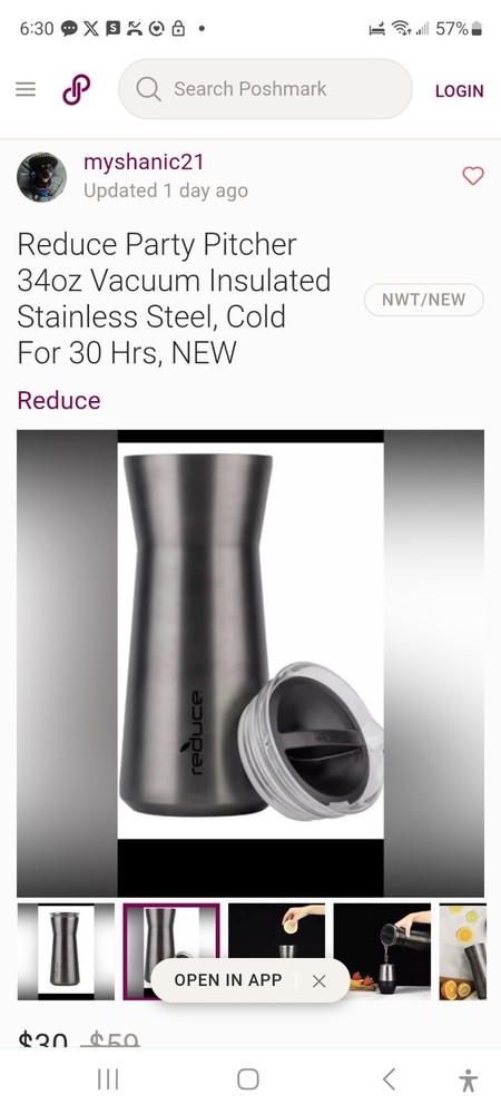 Reduce 34 oz Party Pitcher flask, beautiful and perfect size!