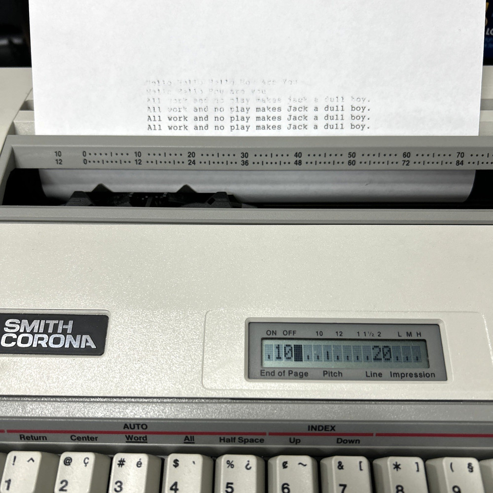 Smith Corona XD 4600 Electronic Memory Typewriter Spell-Right Dictionary Tested