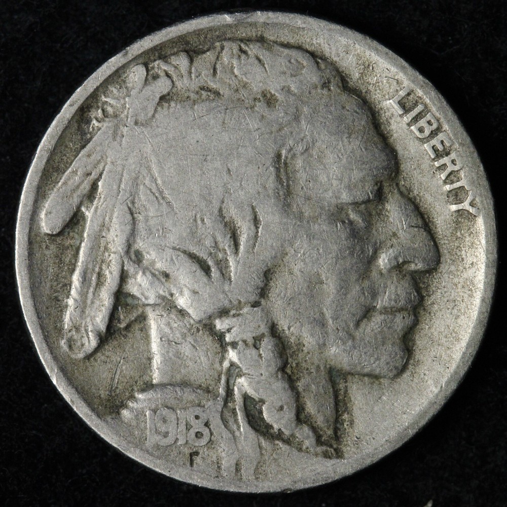 1918-D Buffalo Nickel FINE E271 QUCB