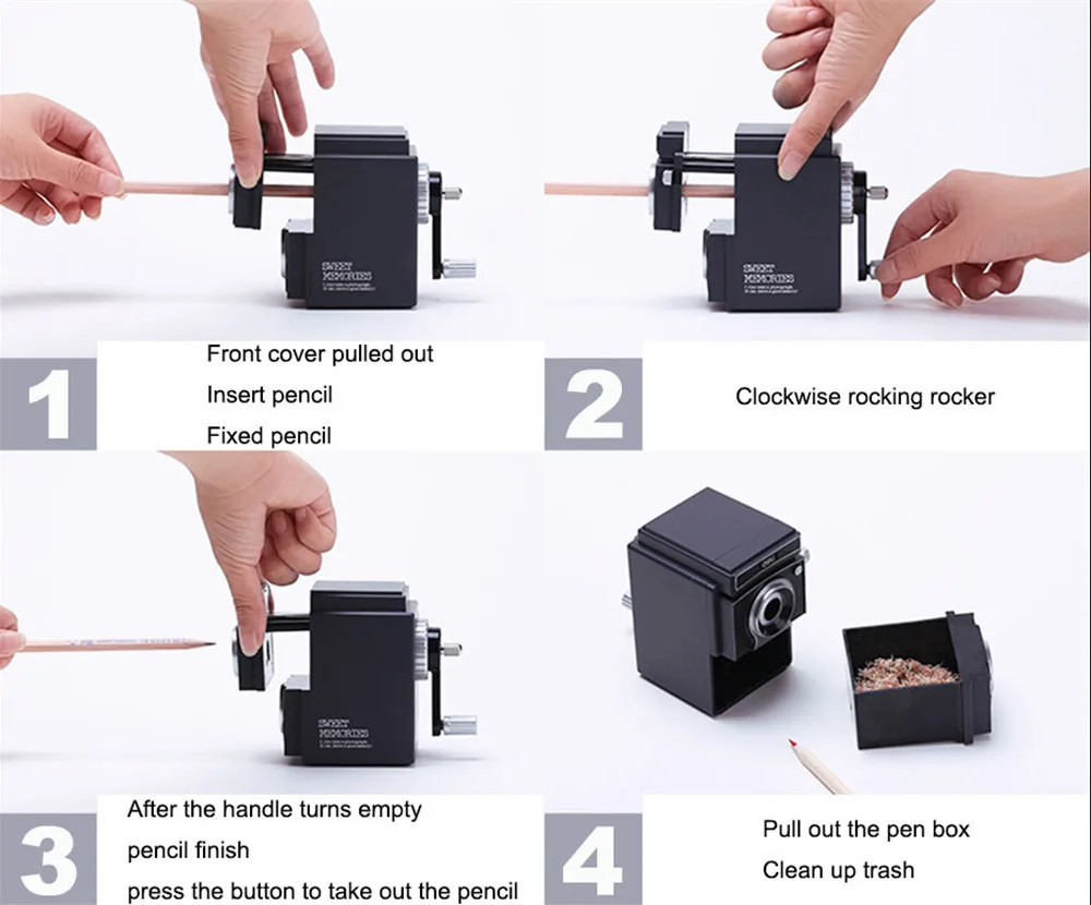 Deli 0668 vintage adjustable camera pencil sharpener