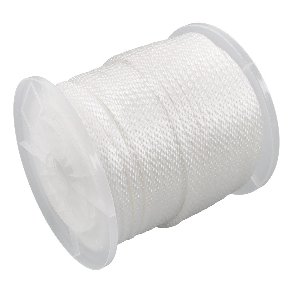 Abrasion Resistance Multipurpose 5/16 Inch 250ft White Nylon Solid Braid Rope