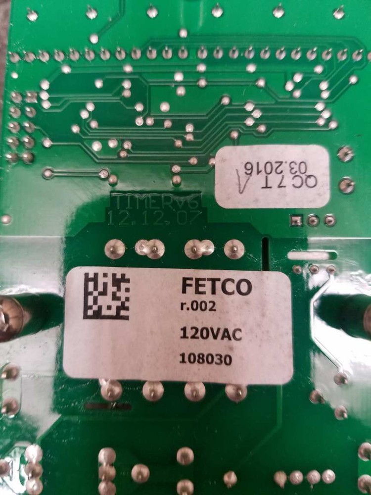 FETCO 108030 ASSY. BOARD UNIVERSAL TIMER 10