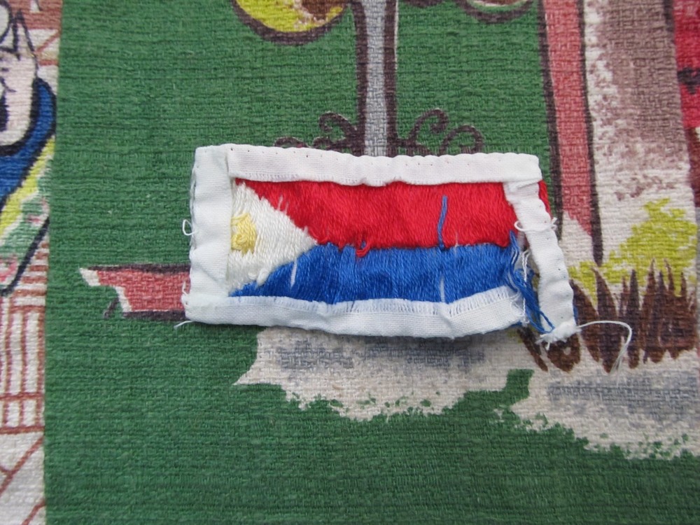 Vintage 1940's Philippines flag embroidered patch