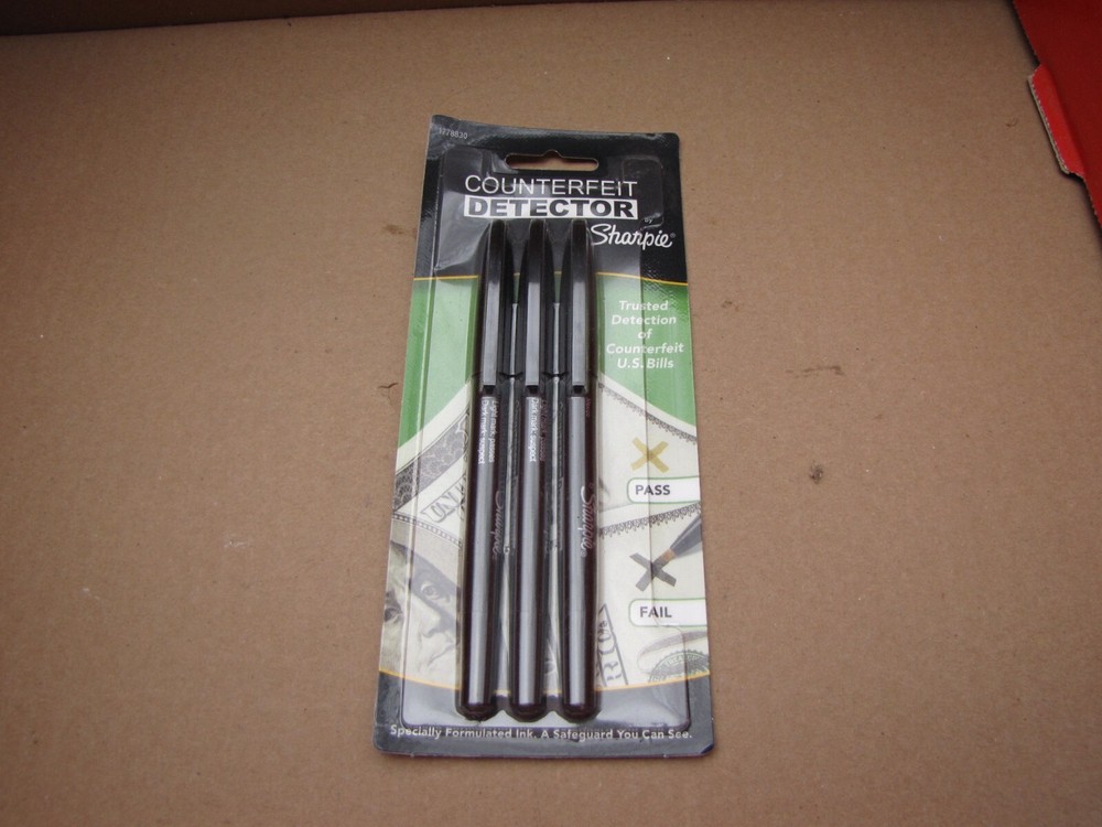 COUNTERFEIT DETECTOR SHARPIE PENS 3 PACK