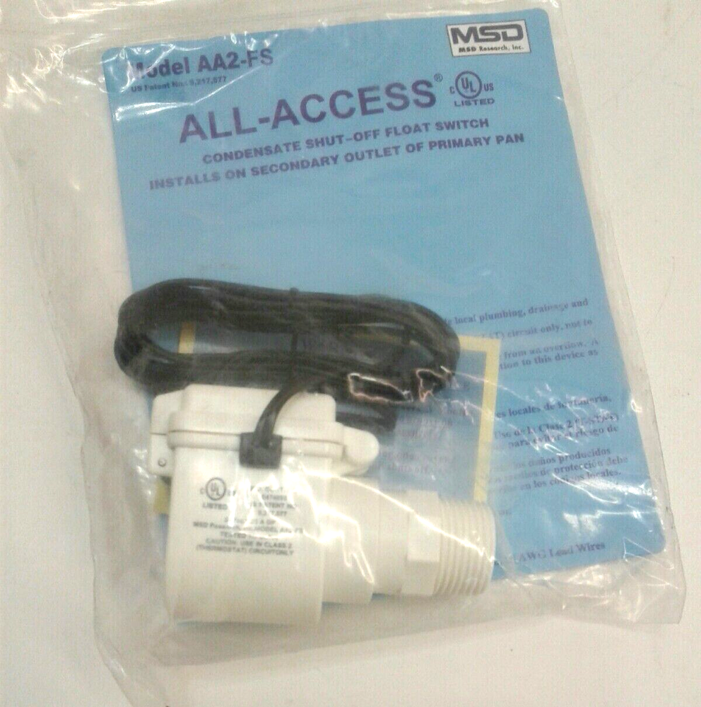MSD All-Access AA2-FS Condensate Shut-Off Float Switch 24VAC 1.25A GP Qty 1