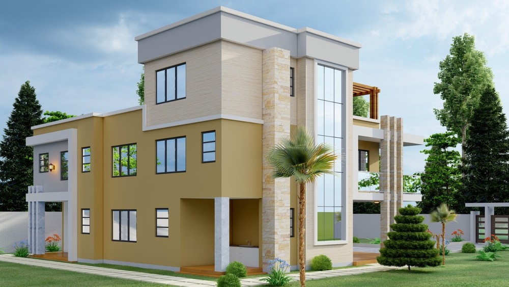 Modern 4 Bedroom Villa Plan