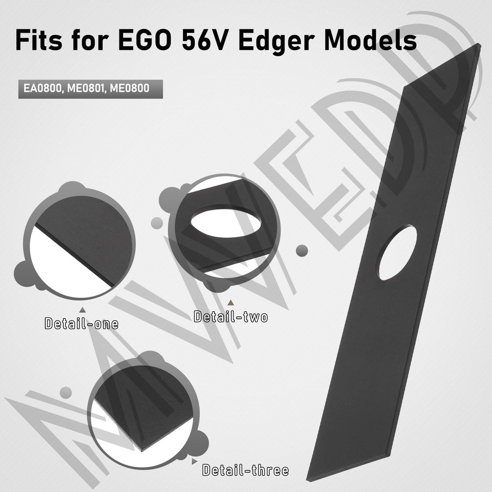 3-Pack 8" X 2" Multi-Head Edger Blade AEB0800 Compatible with EGO 56V Edger Mode