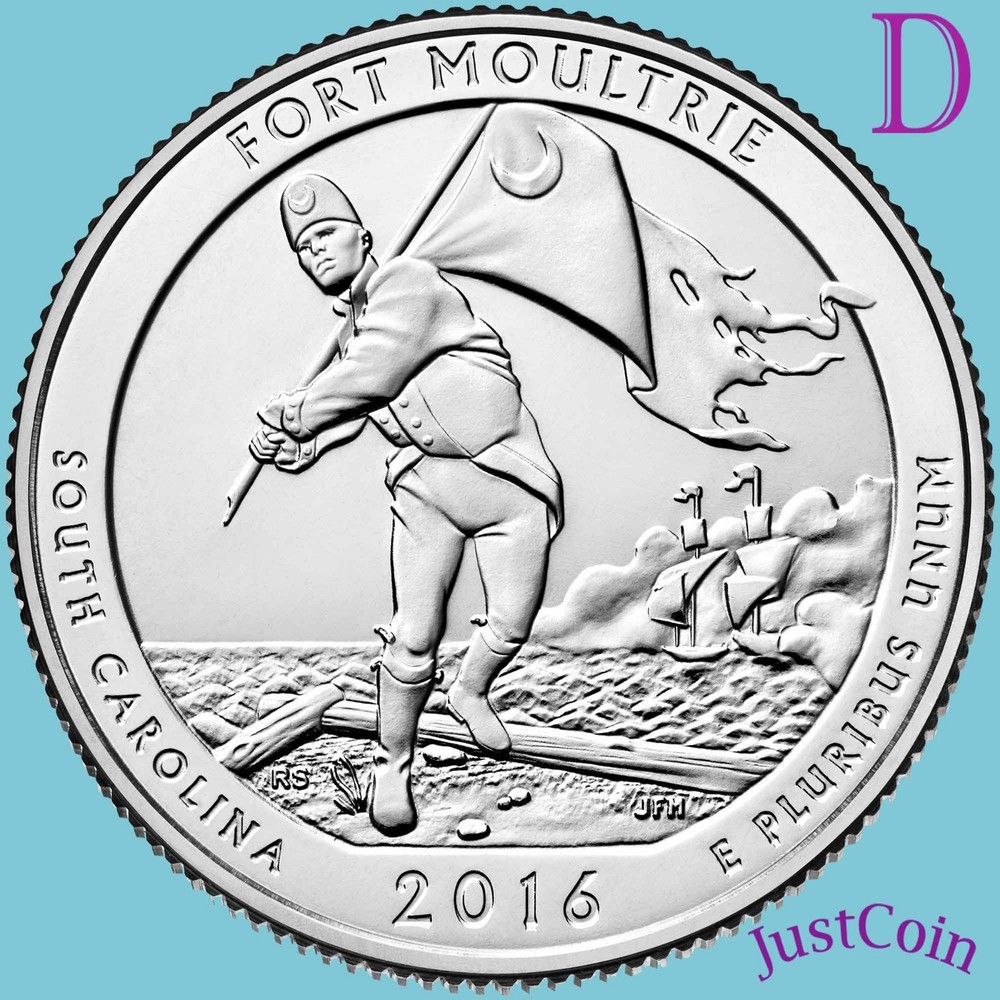 2016-D FORT MOULTRIE SUMTER NATIONAL MONUMENT QUARTER UNCIRCULATED