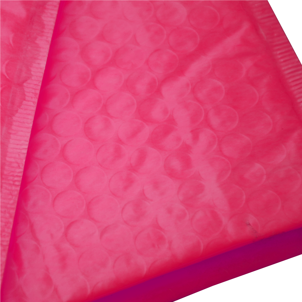 AirnDefense 2000 #000 4X8" Pink Poly Bubble Mailers Shipping Padded Envelope