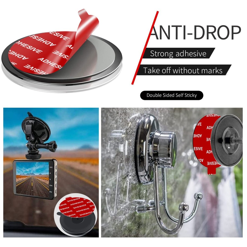 AZXYI 6pcs Windshield Mount Adhesive Pads 80mm Double Sided Disk Car