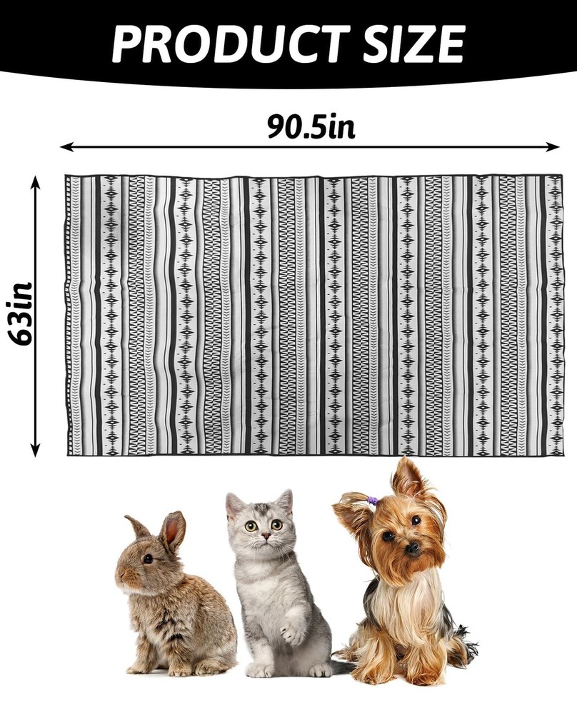 91" X 63" Extra Large Rabbit Cage Liners Washable Reusable Bunny Bedding Pets...