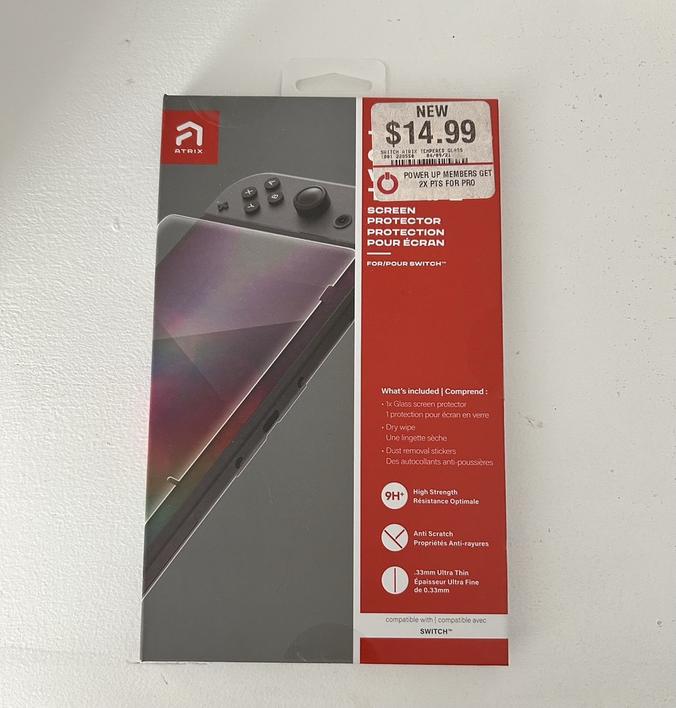 Atrix Tempered Glass Screen Protector for Nintendo Switch-Brand New!