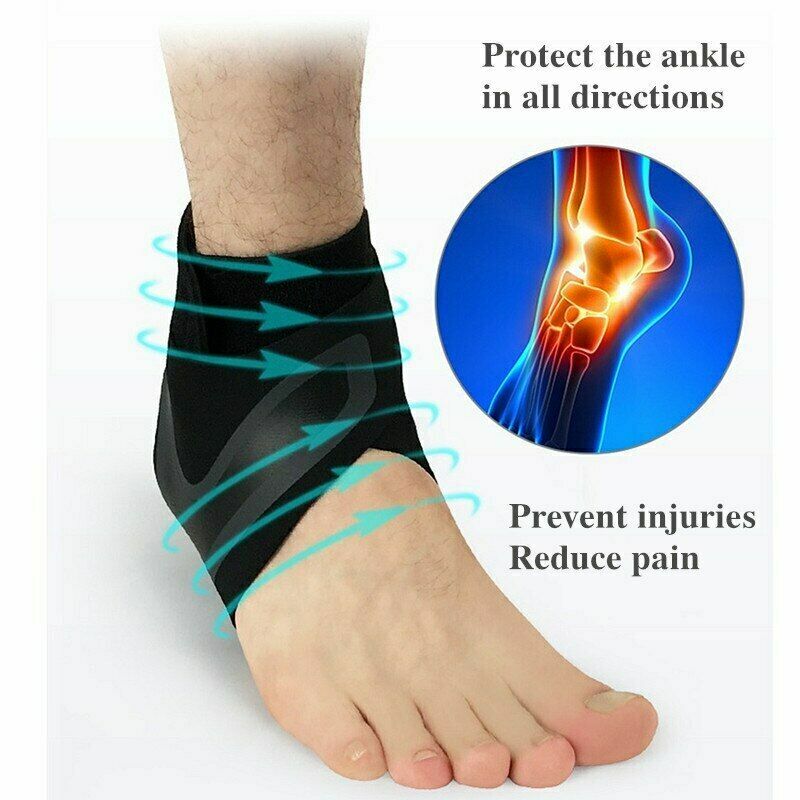 Ankle Support Brace Compression Adjustable Heel Stabilizer Foot Protector Strap