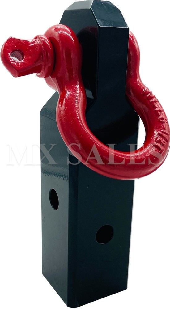 RED D-RING 2-1/2" SOLID SHANK SHACKLE 13,000 LBS CAPACITY Red RECEIVER HITCH