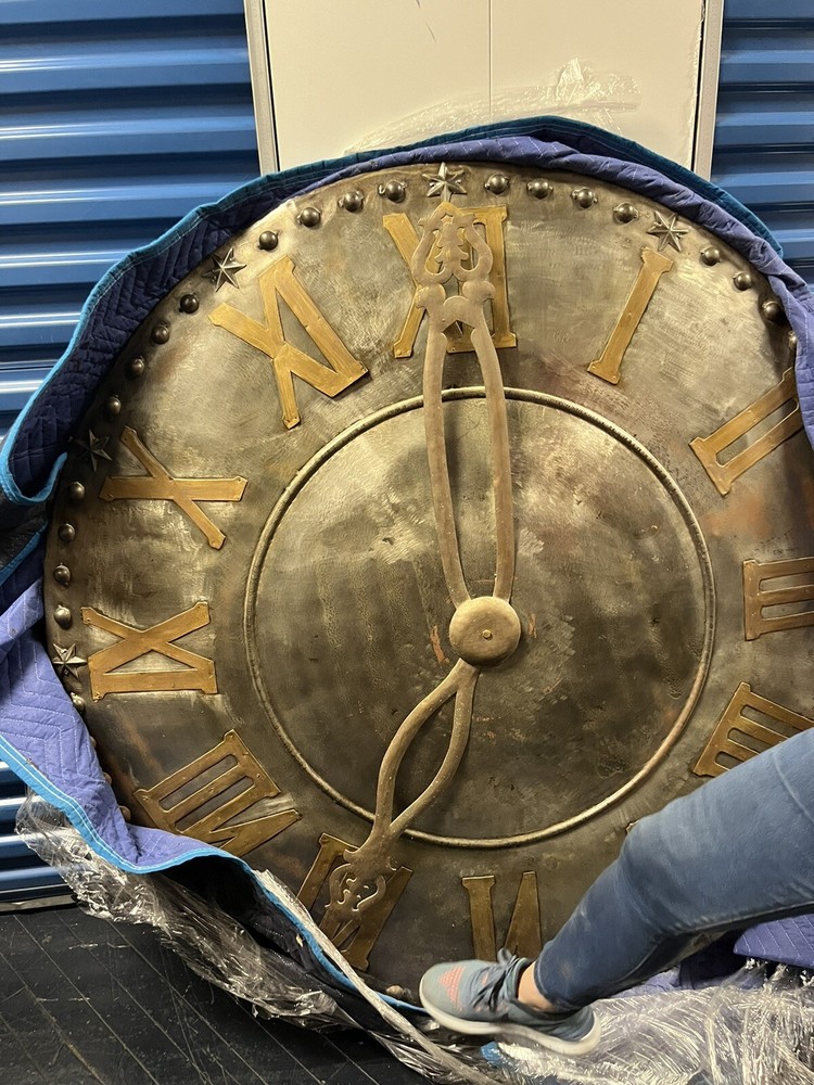 Wall Clock Huge X Large Rust Decoration Store Display Room Decor