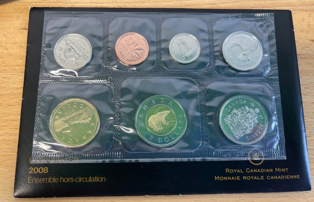 2008 Canada Uncirculated Proof Like Mint Set  original envelope & COA