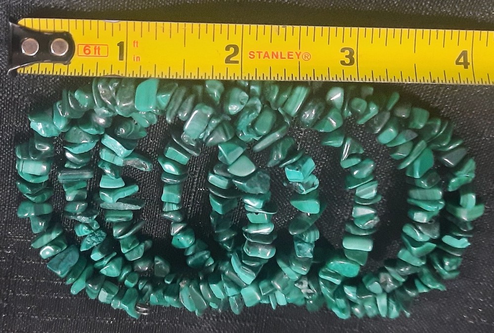 Malachite Memory Wire Wrap Bracelet