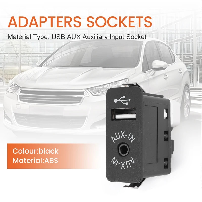 Car USB AUX In Plug Auxiliary Input Socket Adapter For BMW E81 E87 E90 E70 X4 X5