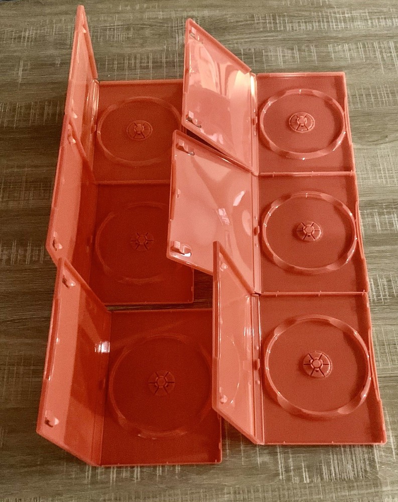 Lot of 6 Red Empty DVD Cases