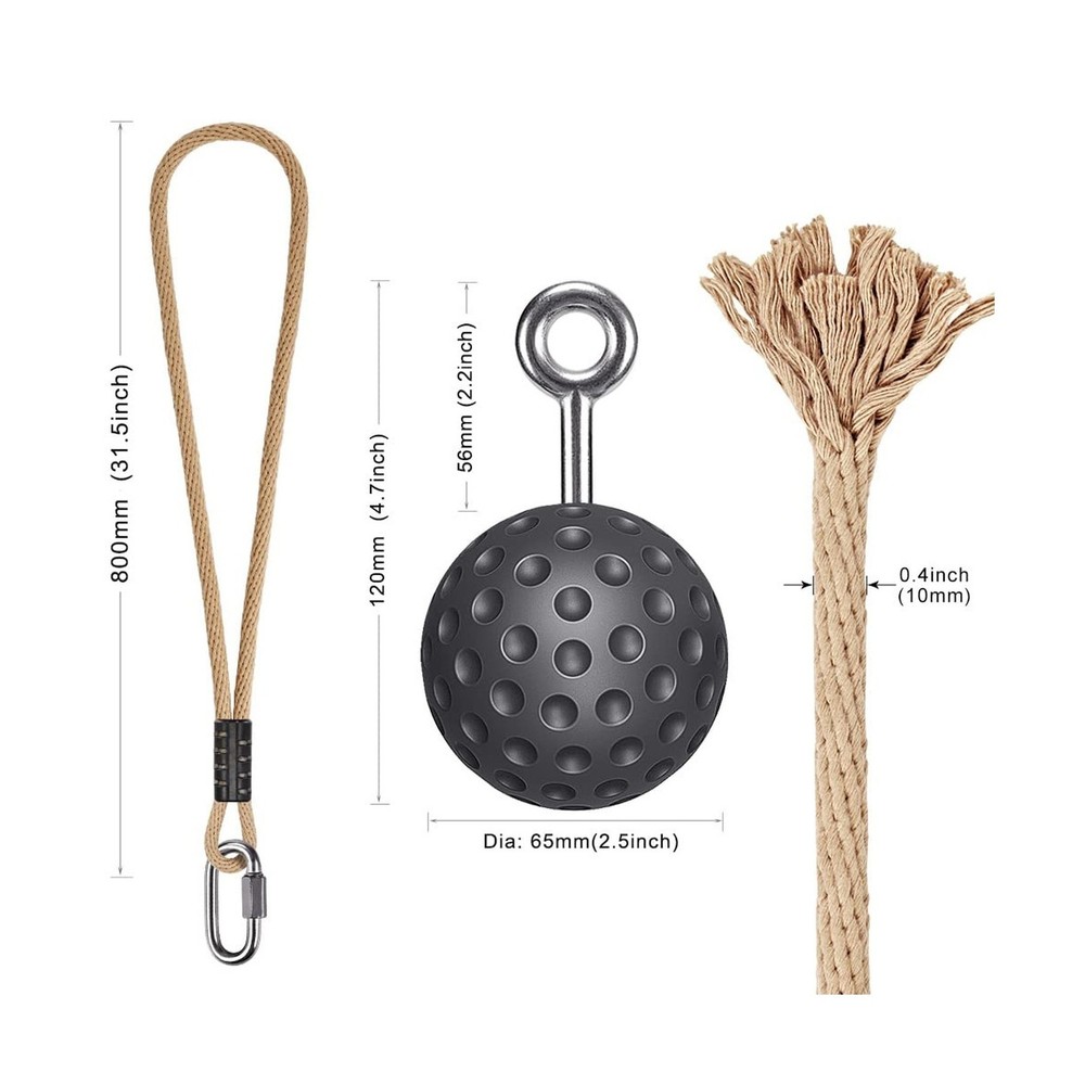 Pull Up Ball Grip Non-Slip - Rock Climbing Holds for Strength Training