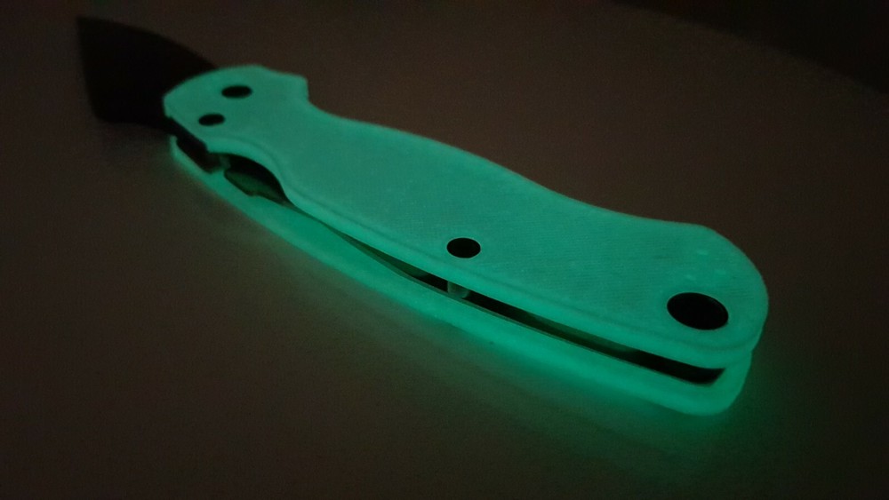 Mesh Glow in the dark scale handle replacement for spyderco paramilitary2 PM2