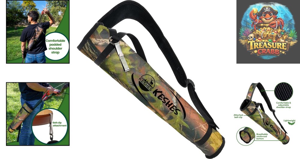 Versatile Lightweight Archery Quiver - Adjustable & Comfortable for Any Session