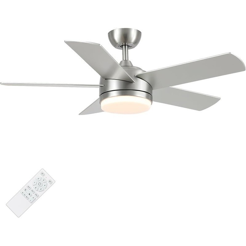 Energy Efficient Ceiling Fan LED Light 6 Speed Reversible Motor Quiet Operation