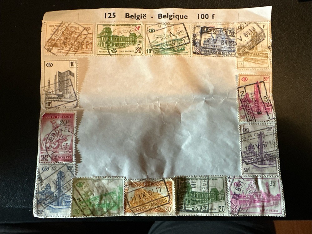 Belgium Parcel Wrapper Multi-Stamp High Franking – Parcel Post & Definitives