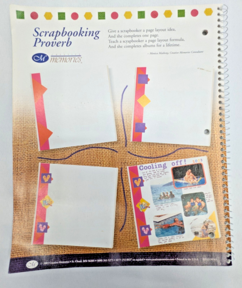 Creative Memories Fast Formulas 4th Ed 2003 Scrapbook Layout Guide