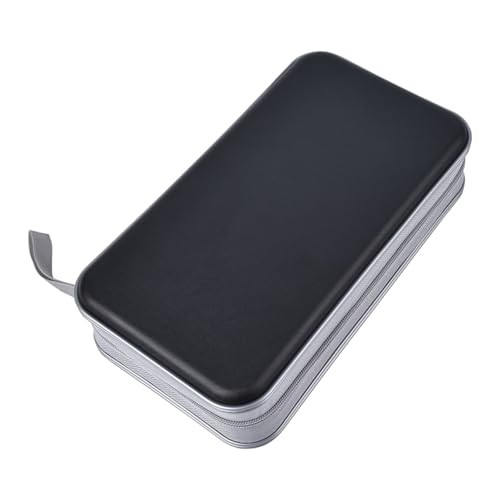 CD Case Hard Plastic CD Holder Protective DVD Disc Storage 96 Capacity Black