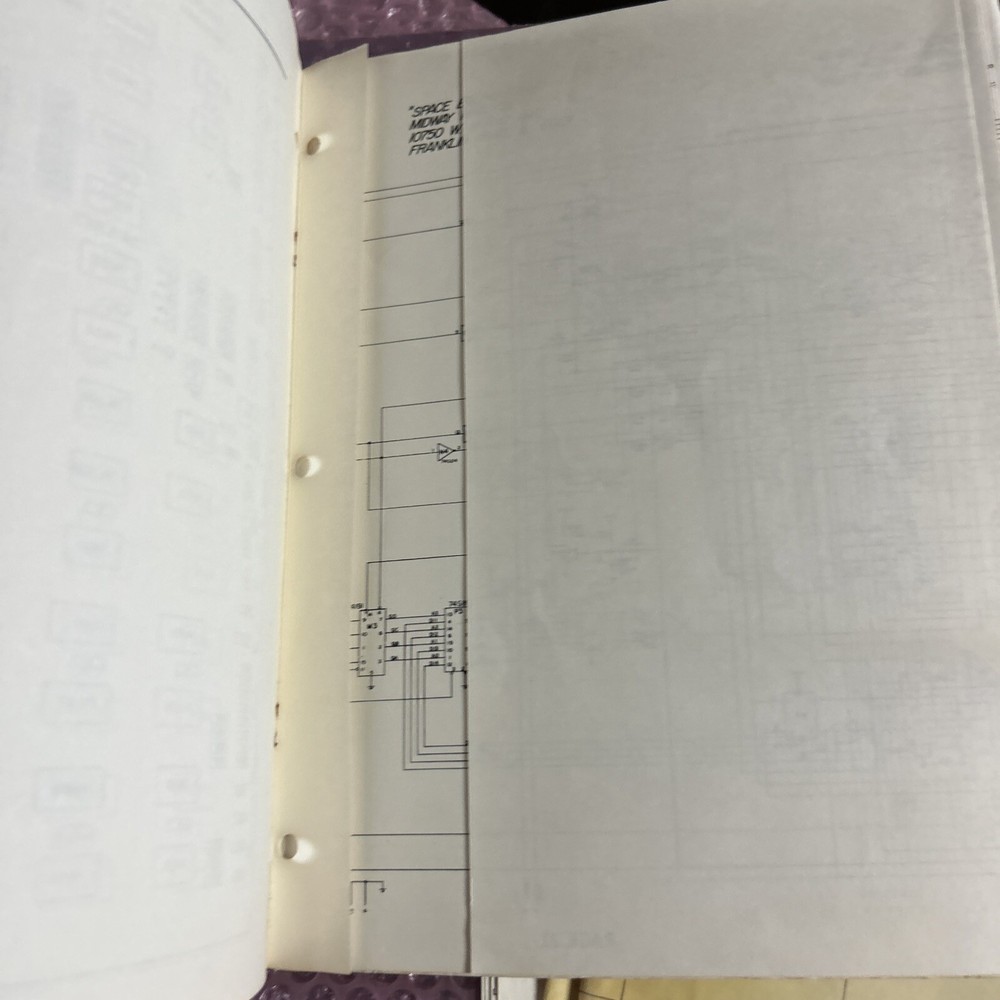 Original Space Encounters, Midway, Set, arcade video game manual