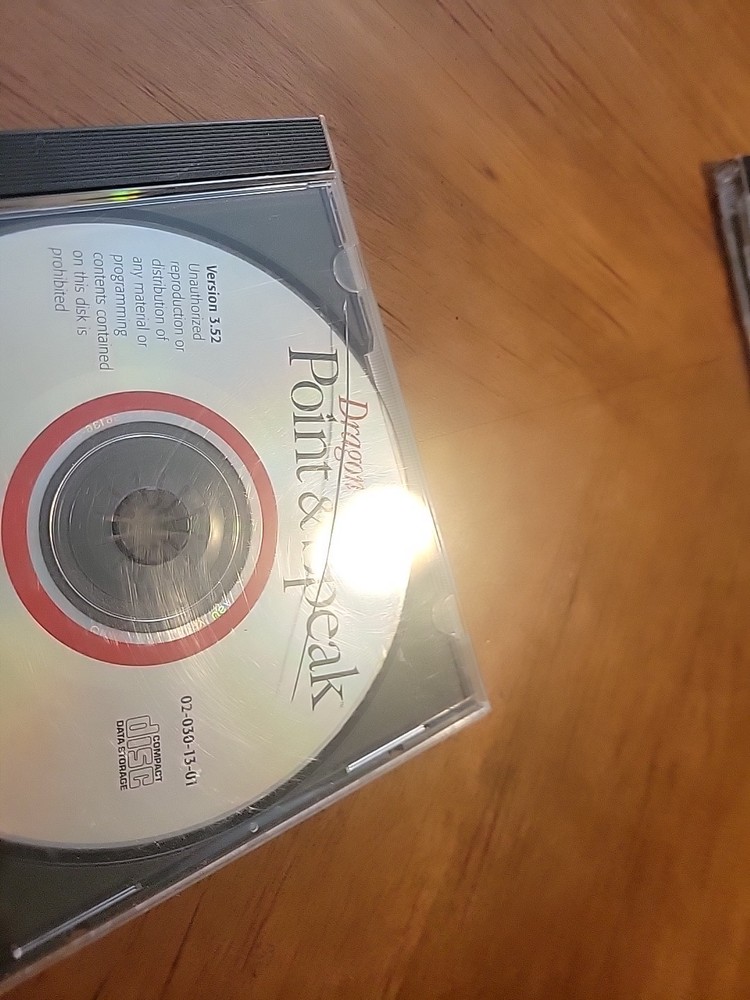 Dragon Point & Speak Version 3.01 Install CD Rom PC & Generic Case