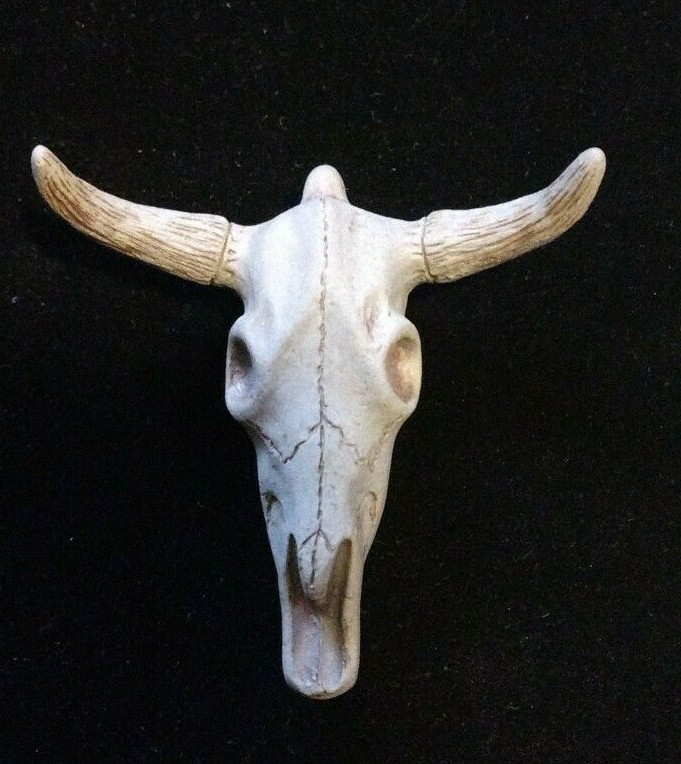 Ceramic Buffalo Skull Pendent