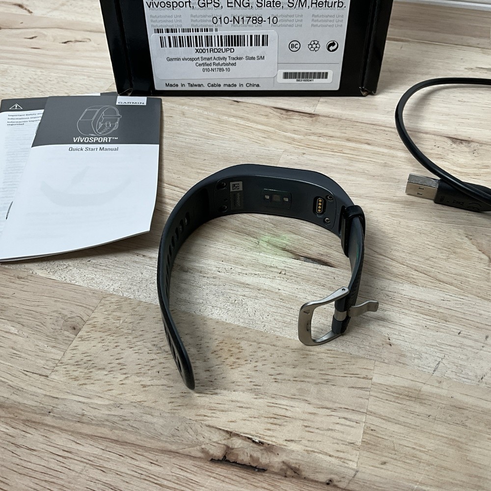 Garmin Vivosport Slate Smart Activity Tracker - Small/Medium - Tested