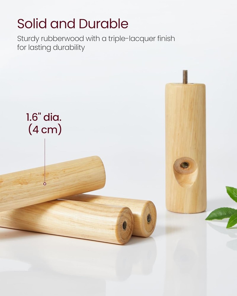 Solid Wood Coat Rack Free Standing Hall Coat Tree W/ 8 Hooks 3 Height Options