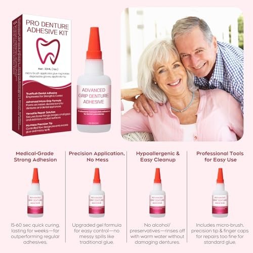 Fast-Setting Instant Bonding Glue for Dentures & Lab Tools - 15-60 Sec Repair, L