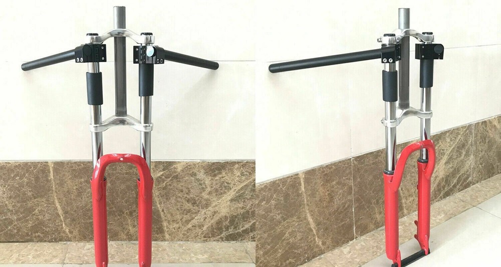 CDHPOWER 26" Bicycle Fork, Triple Tree Suspension Fork & Bike Saddle & Handlebar